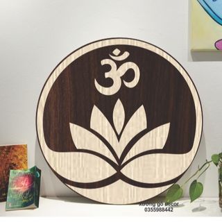 (Hot) Tranh Decor Treo Tường Gỗ Liên Hoa Trí Phòng Thiền , Yoga ... giá sỉ