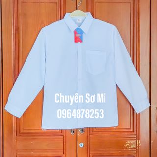Áo sơ mi trắng dài tay cho học sinh nam size XL