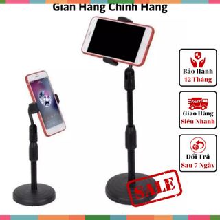 Giá đỡ điện thoại - Chân kẹp điện thoại để bàn livestream, để học, xem videos xoay 360 độ có điều chính được góc nghiêng