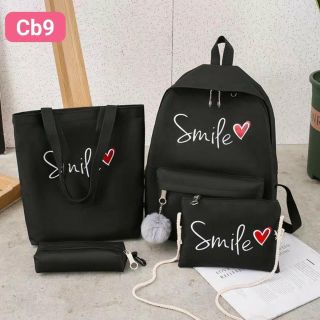 Balo 4 món thời trang đi học - Smile