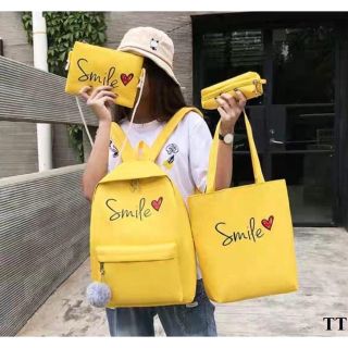 Balo 4 món thời trang đi học - Smile