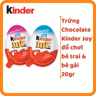 Lốc 24 Kẹo Trứng Socola Kinder Joy chính hãng cho bé trai 20g săn đồ chơi bất ngờ NK Ấn Độ