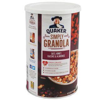 Thùng 12 lon ngũ cốc giảm cân dinh dưỡng trái cây Quaker Simply Granola CHÍNH HÃNG siêu ngon không đường 454g giá sỉ