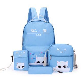 Balo 4 món thời trang đi học - Mèo Cat