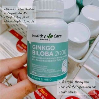Viên Uống Bổ Não HEALTHY CARE GINKGO BILOBA 2000 ÚC