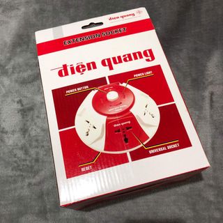 Ổ cắm Điện Quang ĐQ ESK UK986 (Kiểu UFO 6 lỗ 3 chấu màu Trắng Đỏ)
