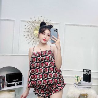set bộ ngủ áo hai dây quần đùi