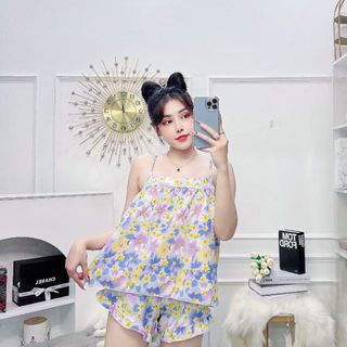 set bộ ngủ áo hai dây quần đùi