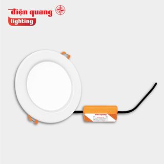 Bộ đèn LED downlight Điện Quang ĐQ LRD07 09865 90 ( 9W daylight, 3.5inch, bầu kín, đường kính khoét lỗ 90mm )
