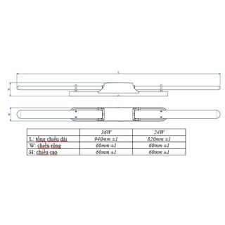 Bộ đèn LED Doublewing Điện Quang ĐQ LEDDW01 24765 ( 24W daylight )