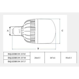 Đèn LED bulb công suất lớn Điện Quang ĐQ LEDBU09 20W, nguồn tích hợp