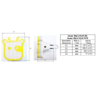 Đèn ngủ cảm biến LED Điện Quang LNL03 ( Cảm biến quang, hình con bò, ánh sáng vàng )