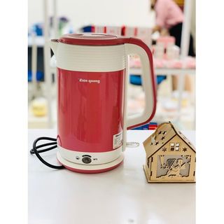 Ấm đun nước cao cấp Điện Quang EKT10 ( 1800W, 1.8L, inox 304, vỏ 2 lớp, có chức năng giữ ấm, màu đỏ mận )