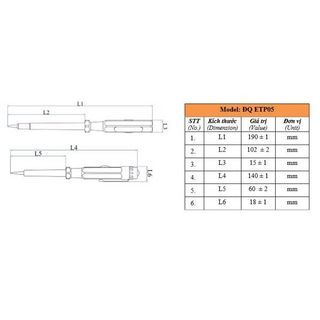 Bộ 2 cây bút thử điện Điện Quang ETP05 (đầu vít dẹp, 190 mm và 140 mm)