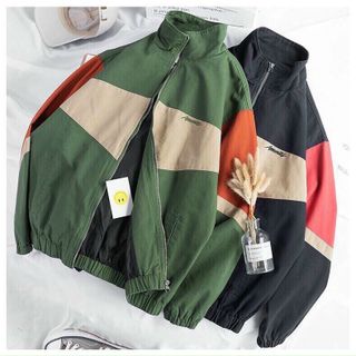 Áo khoác kaki form bự logo thêu