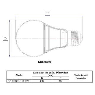 Đèn LED bulb BU11 Điện Quang ĐQ LEDBU11A60 07727 Dim (7W, Warmwhite, Triac Dimmer)