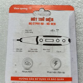 Bút thử điện Điện Quang ETP01 (hiển thị LCD, màu đỏ đen )