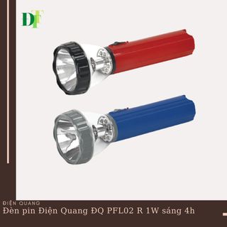 Đèn pin sáng 4h Điện Quang ĐQ PFL02 R công suất 1W
