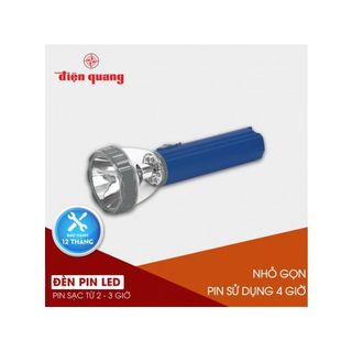 Đèn pin sáng 4h Điện Quang ĐQ PFL02 R công suất 1W