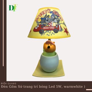 Đèn Gốm Sứ trang trí Điện Quang ĐQ DL18 WW ( Thân hình gấu vàng, bóng Led 5W, warmwhite ) giá sỉ