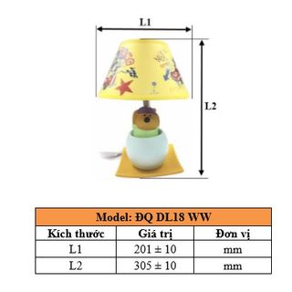 Đèn Gốm Sứ trang trí Điện Quang ĐQ DL18 WW ( Thân hình gấu vàng, bóng Led 5W, warmwhite )