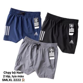 Quần Đùi Chạy Bộ Thể Thao Nam 2 Lớp Hàng Chuẩn Đẹp