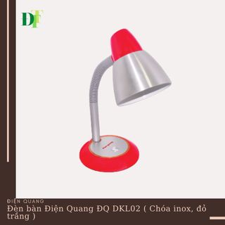Đèn bàn Điện Quang ĐQ DKL02 ( Chóa inox, đỏ trắng warmwhite)