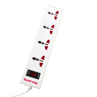 Ổ cắm Điện Quang ĐQ ESK OA104A (Kiểu thân trong suốt, 4 lỗ 3 chấu, màu trắng)