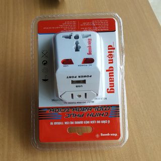 Ổ cắm du lịch Điện Quang ĐQ ESK TV05W 1U ( Màu trắng, 1 cổng USB )