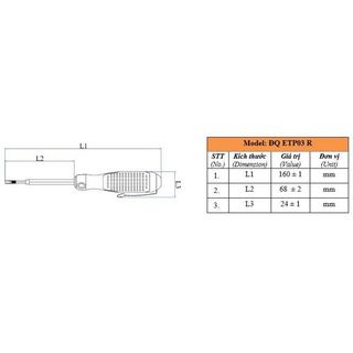 Bút thử điện 2 đầu vít Điện Quang ETP03 R (160 mm, màu đỏ )