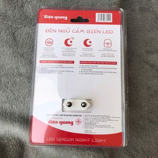 Đèn ngủ cảm biến LED Điện Quang LNL06 ( Cảm biến quang và chuyển động, ánh sáng vàng )