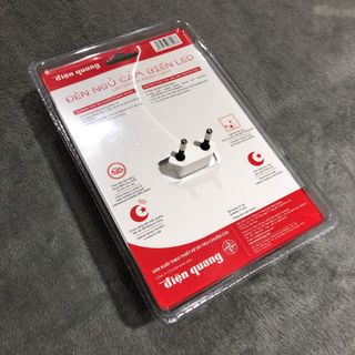 Đèn ngủ LED cảm biến quang Điện Quang LNL04 (Cảm biến quang, con gấu vuông, ánh sáng vàng)