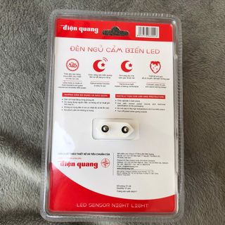 Đèn ngủ cảm biến LED Điện Quang LNL01 0.3W (Cảm biến quang, hình trái dâu, ánh sáng vàng)