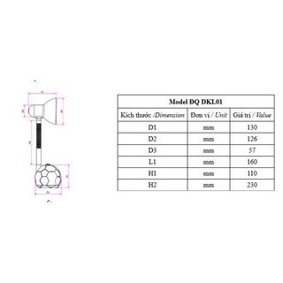 Đèn bàn Điện Quang DKL01 4W ( kiểu trái banh )