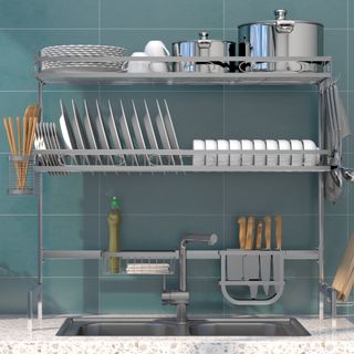 Khay úp bát đĩa inox, Kệ úp chén đĩa inox giá rẻ Gia Dụng Hồng Kỳ