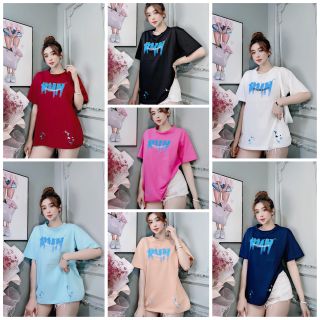 Chuyên sỉ Áo phông cotton khô form oversize dưới 75kg happyyyyy Xưởng may YoYo chuyên sỉ áo thun thái