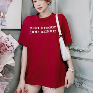 Chuyên sỉ Áo phông cotton khô form oversize dưới 75kg amour Xưởng may YoYo chuyên sỉ áo thun thái