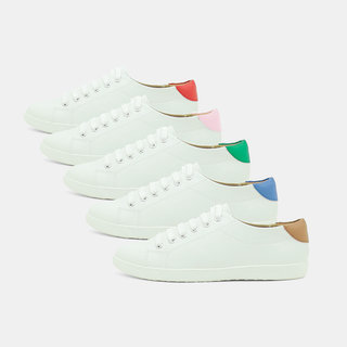 Giày Sneaker Nữ Trắng Phối Màu Viền Gót Phong Cách BA0331220 - Zelda Star