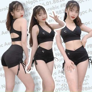 Set bộ thể thao đùi nữ dây rút siêu đẹp