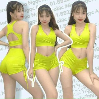 Set bộ thể thao đùi nữ dây rút siêu đẹp