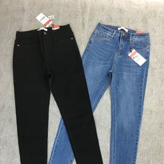 QUẦN JEAN NỮ SKINNY TRƠN BASIC CẠP CAO