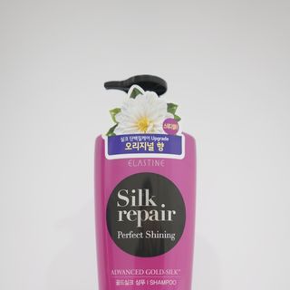 Dầu Gội Và Dầu Xả Cho Tóc Hư Tổn ELASTINE SILK REPAIR PERFECT SHINING GOLD SILK 550ml