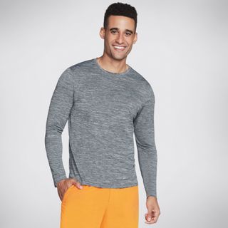 Áo thun nam cổ tròn tay dài Skechers - Vải co dãn thoáng mát - Đầy đủ size từ 50-100kg