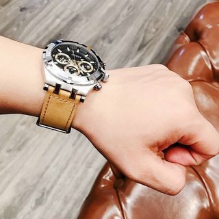 ĐỒNG HỒ GUEESS NÂU DA LỘN NAM SIÊU CẤP NEW