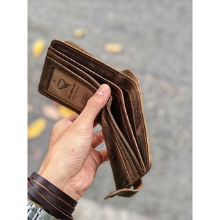 [DA THẬT 100%] Ví Nam cực chất Da bò sáp, BẢO HÀNH 2 NĂM