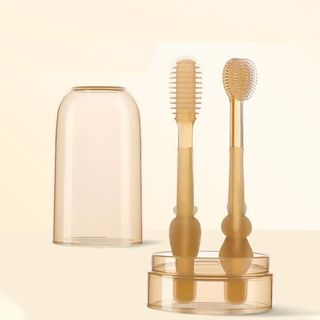 Set Rơ lưỡi, bàn chải silicon và cốc vệ sinh khoang miệng cho bé sơ sinh - 18tháng
