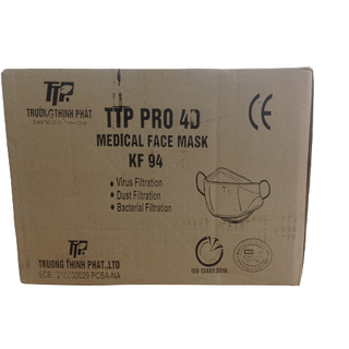 [Thùng/30 bịch] Khẩu Trang KF94 TTP (4 lớp, Bịch 10 cái)