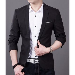 Bộ vest nam full size màu đen chất liệu vải poly mềm mỏng (áo vest+quần+cà vạt+nơ) giá sỉ