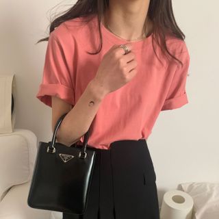 Áo thun tay ngắn cổ tròn trơn nhiều màu pastel siêu xinh áo phông cộc tay basic đơn giản dễ mặc thun cotton đẹp t-shirt thun giấy mặc mát áo nhóm mẫu mới phong cách hàn quốc ullzang