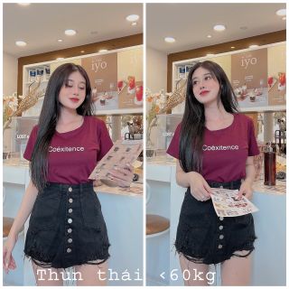 Chuyên sỉ Áo thun thái form dưới 60kg coexitence Xưởng may YoYo chuyên sỉ áo thun thái